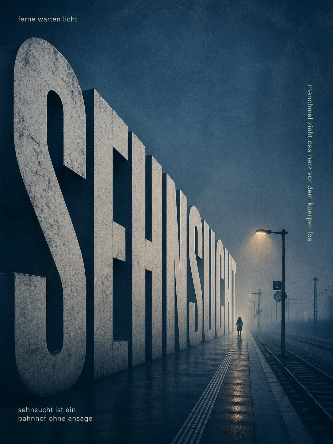 Deutsches Sehnsucht-Konzeptposter Beispiel