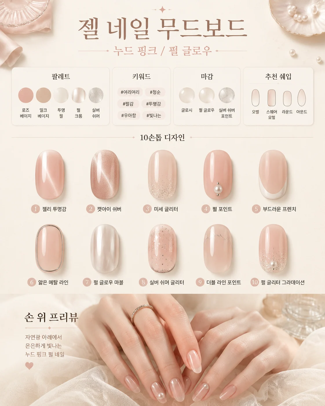 서울 젤 네일 살롱 캠페인 보드 예시
