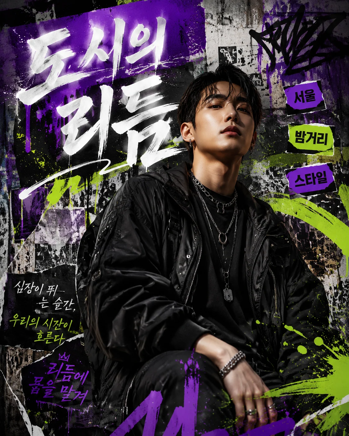 Beispiel für ein Graffiti-Fashion-Porträtposter