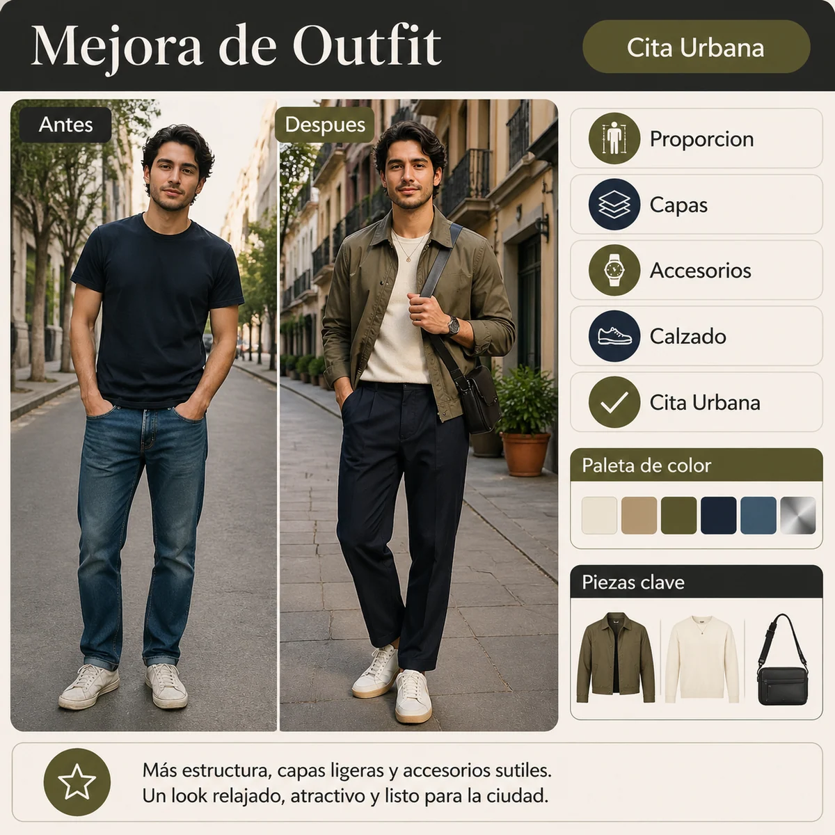 Informe espanol de mejora de outfit para cita