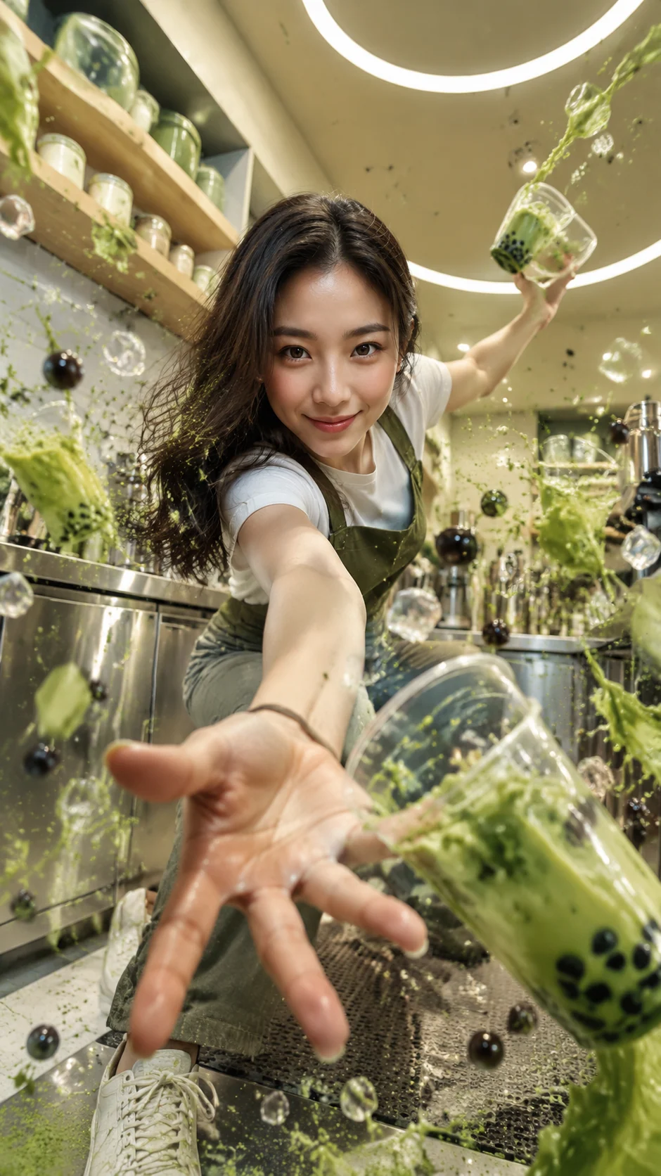 딸기 버블티 히어로 샘플 이미지