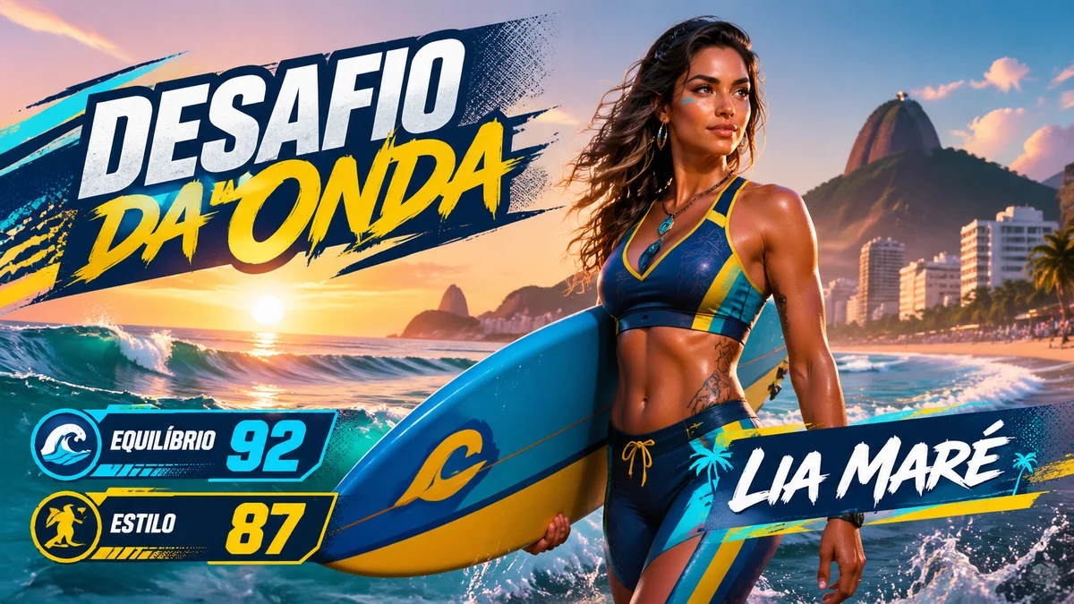 Portuguese surf challenge game banner sample