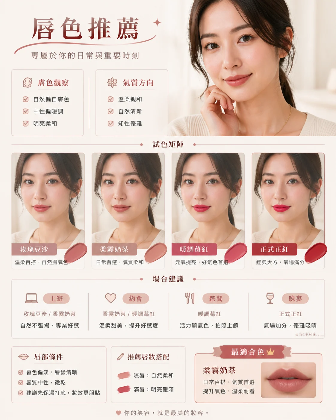 繁體中文口紅推薦報告圖示例