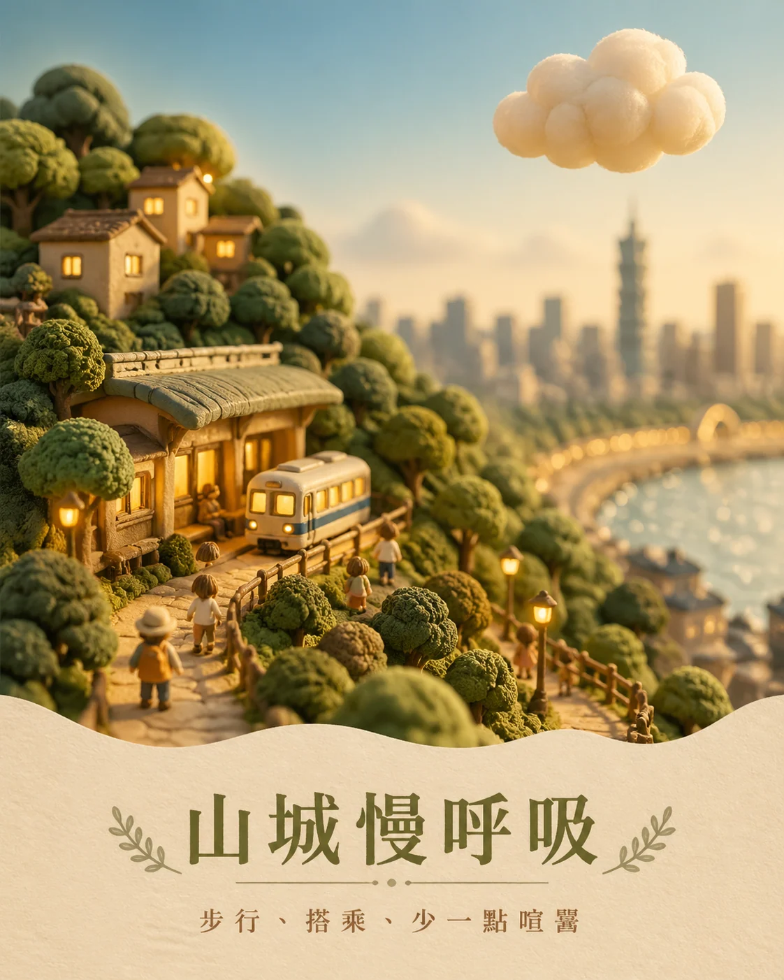 Image d'exemple d'affiche éco miniature en argile