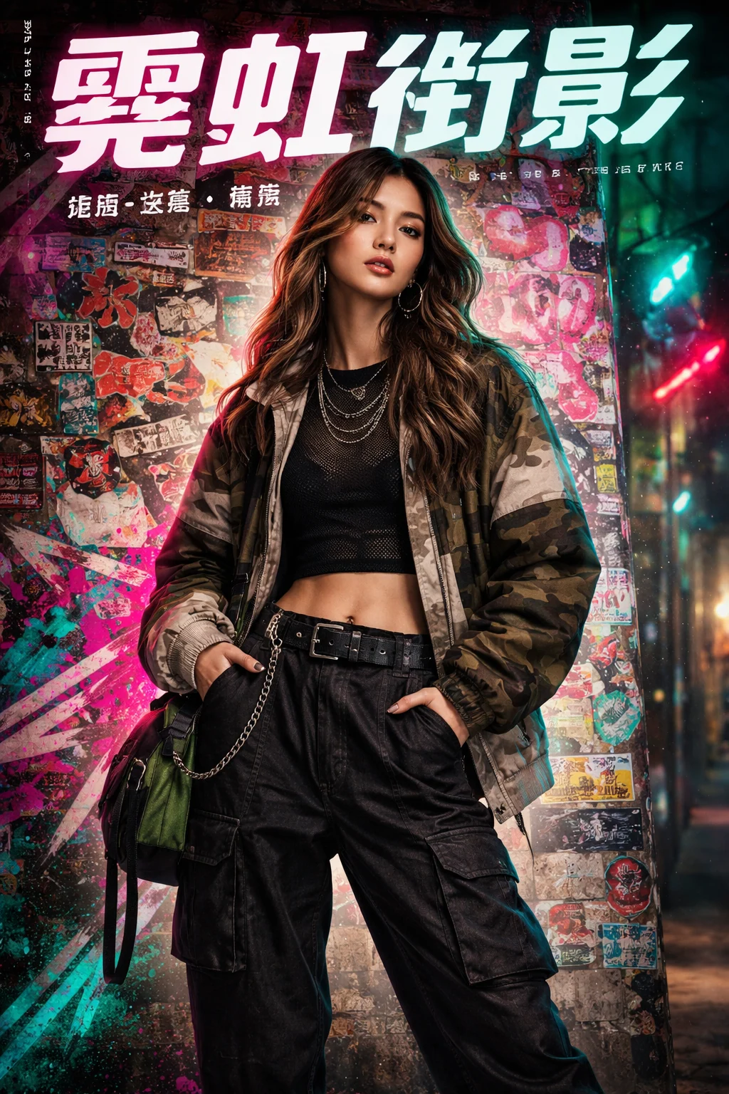 Beispiel für ein Graffiti-Fashion-Porträtposter