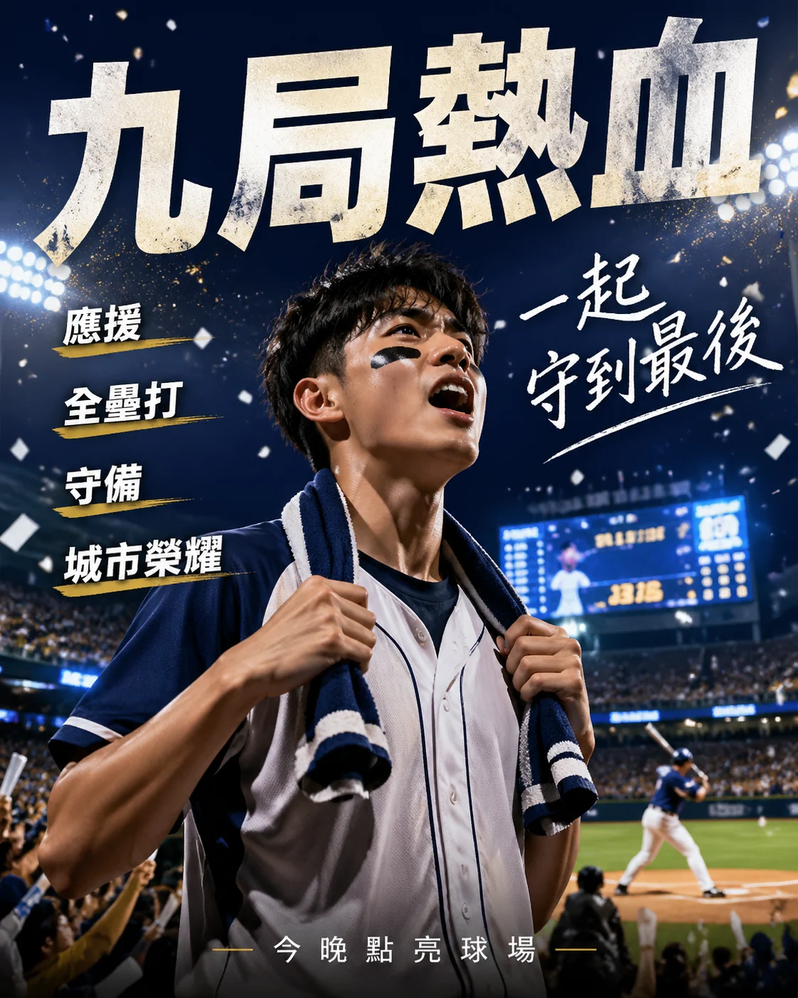 Taiwan Baseball Nachtposter