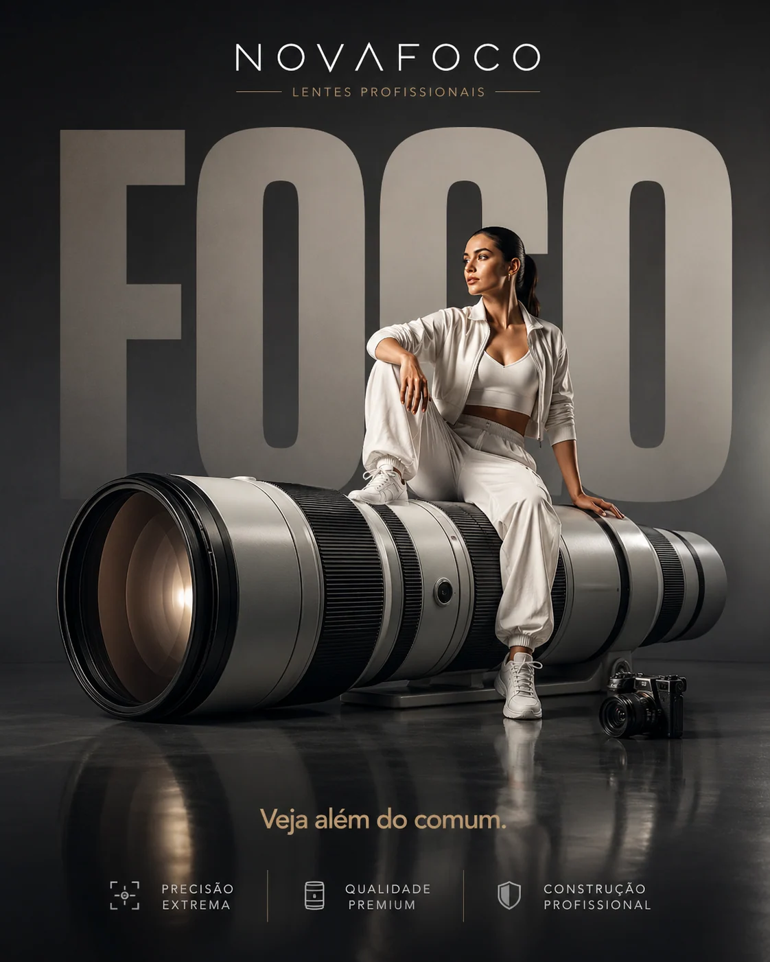 Oversized tech lens fashion campaign sample