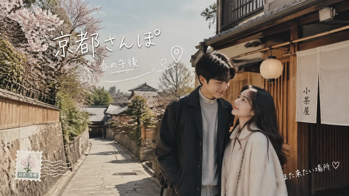 旅行写真ポストカード編集サンプル