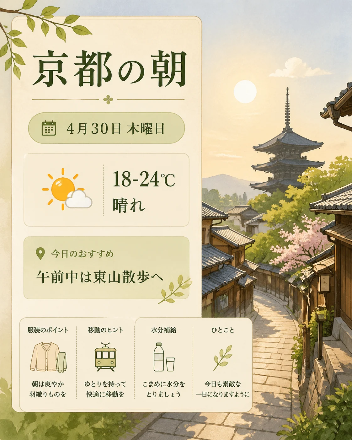 Exemple de carte météo quotidienne