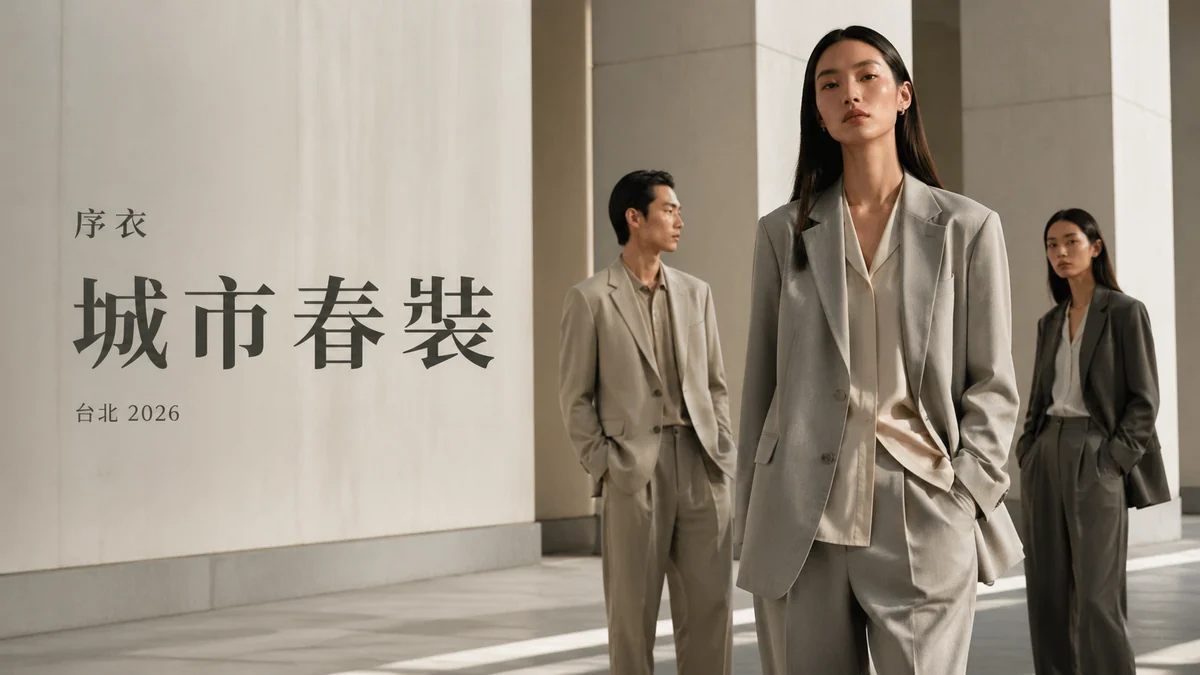 Ejemplo de anuncio de moda: Widescreen fashion lookbook hero banner with adult models