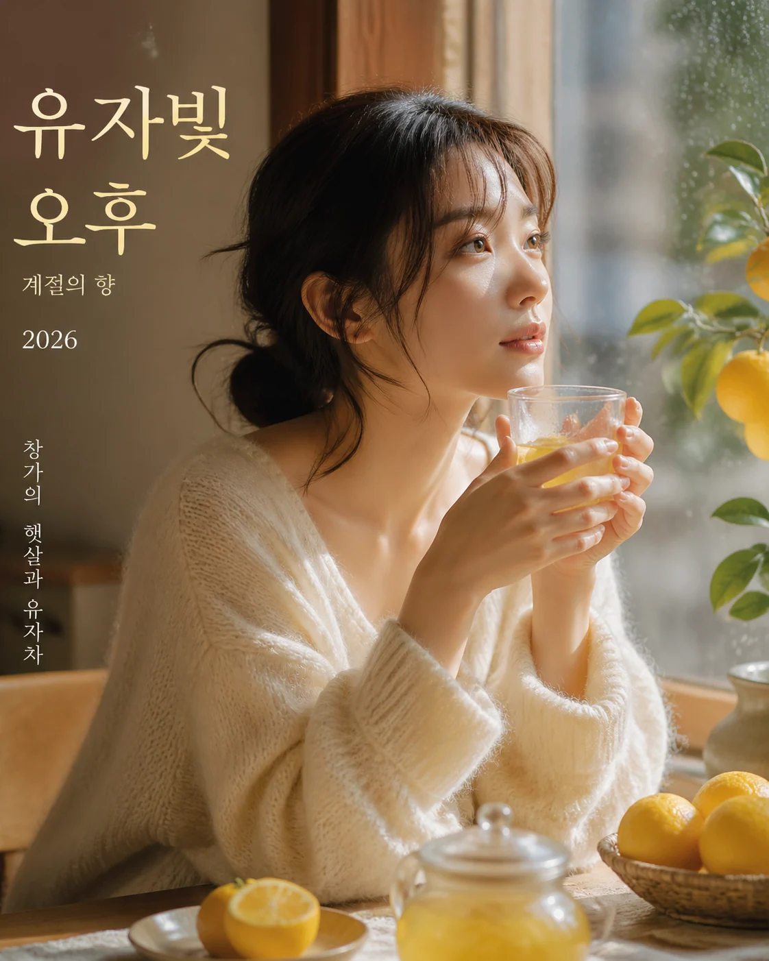 한국어 유자 카페 라이프스타일 인물 사진