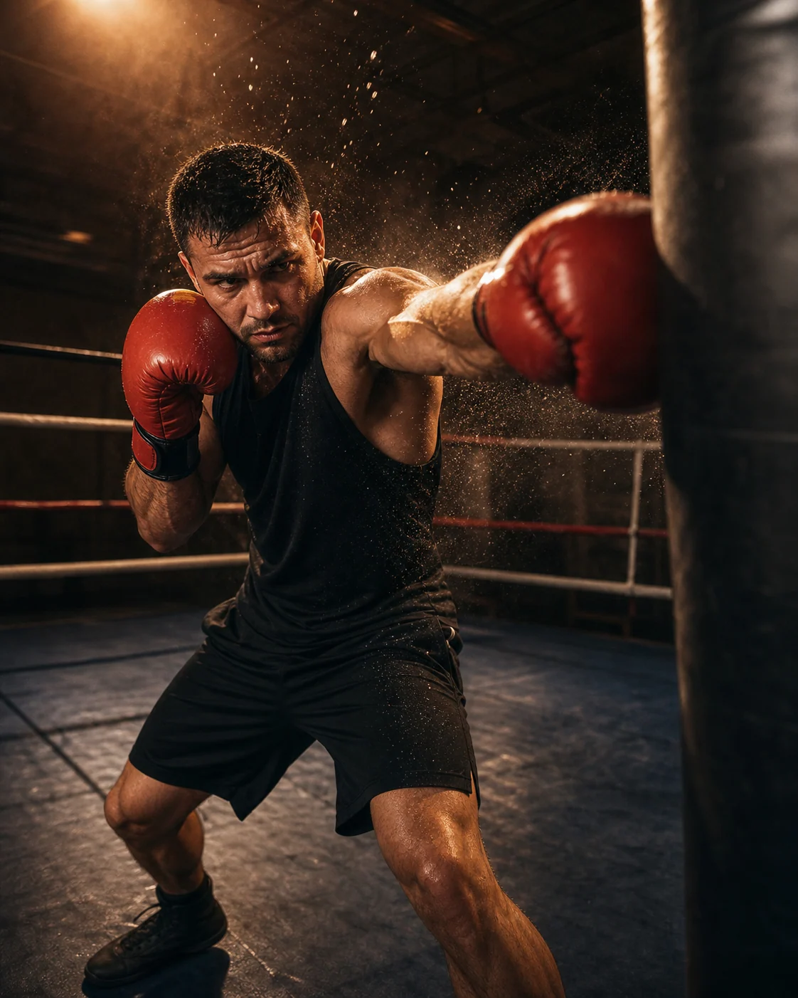 Beispiel fur ein filmisches Boxring-Actionportrat